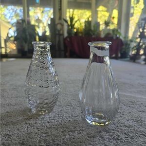 Elegant Clear Glass Vase Set